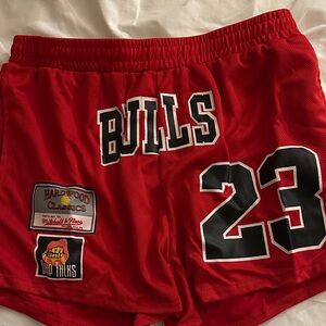Bulls Red Basketball Shorts